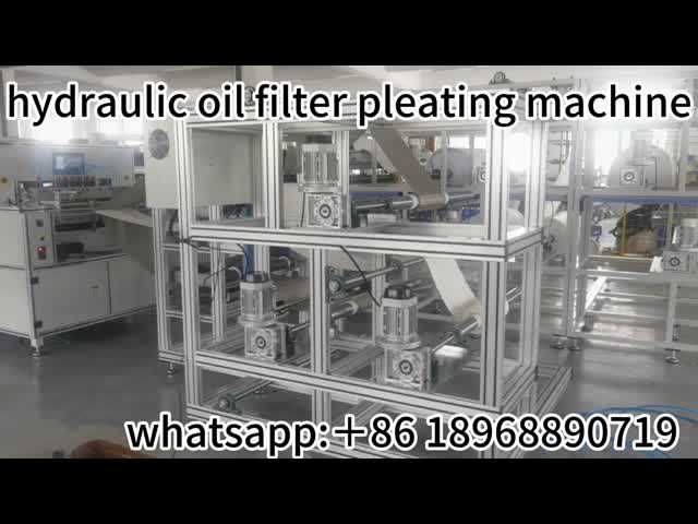 Stainless Steel Hydraulic Filter Pleating Machine 4KW 380 Pleats/Min Speed video