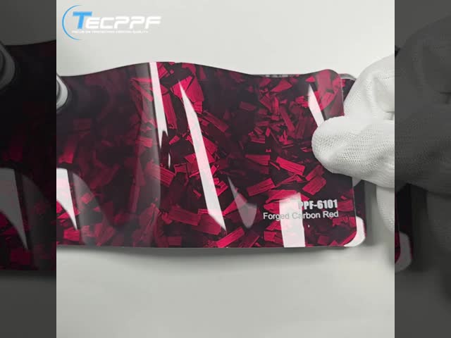 Pintura vermelha de carbono forjada, filme de proteção de chips de rocha 8 mil para automóveis