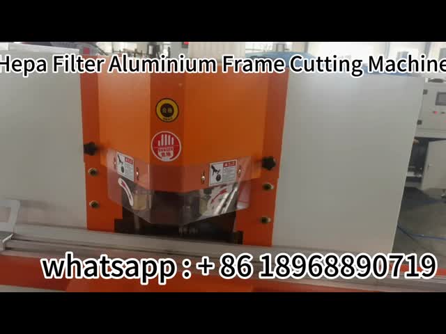 Máquina para hacer filtros HEPA de acero metálico 220V 50Hz Máquina de corte de marcos de aluminio El video