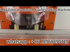 Máquina para hacer filtros HEPA de acero metálico 220V 50Hz Máquina de corte de marcos de aluminio video