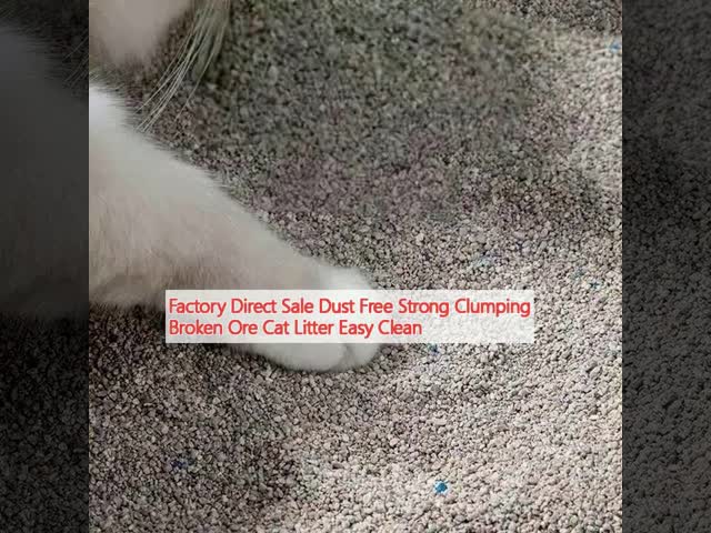 Crushed Strong Clumping Ore Litter 100 Percent Dust Free Cat Litter