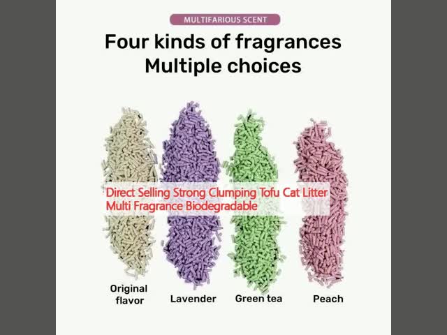 Flushable Strong Clumping Tofu Cat Litter Multi Fragrance Biodegradable