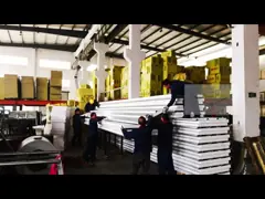 Prefab Corrugated Metal Roofing Sheets Sandwich EPS PU Rock Wool