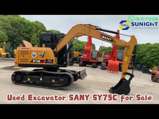 Eficiente, seguro, cómodo, conveniente SANY Sy75c Excavadora de rastreo Usada Sy75c El video