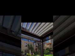 Aluminum Alloy Pavilion Four Corner Outdoor Yard Shade Flip Louver Pavilion Leisure Canopy