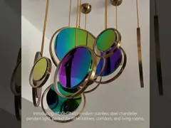 Hotel lobby art exhibition hall lights Villa stainless steel chandelier pendant light