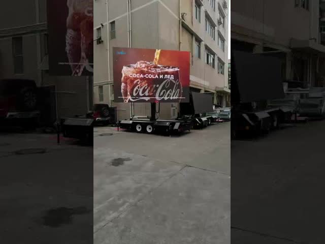 太陽光フルカラーLEDスクリーンディスプレイ リモコン トレーラー 大規模イベント