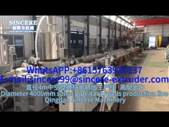 Customized HDPE Winding Spiral Pipe Extrusion Line Plant For Construction Site video
