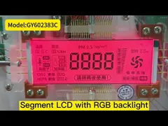 5.0V 4 Ditig HTN Segmented LCD Display RGB Backlight Color Used In Air Purifier