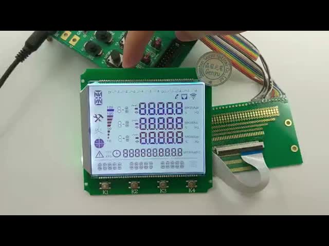Customized Segment LCD Module 7 14 Segment LCD Display HT1623 For Meter Box