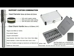 Multi Shapes Tungsten Carbide Burr Assortment Cemented Carbide Burr Set with Sharp Cutting Edges