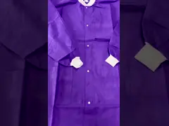 125X150cm Non Woven PP SMS Disposable Surgical Medical White Lab Coat with Pockets