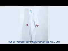 Waterproof Comfortable Anti Spray PP PE Coveralls For White Safety Product Type 5 6