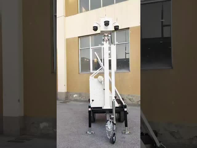 オフグリッドモニタリング 太陽光発電 セキュリティ監視 5G 4G WIFI 駐車場モニタリングのためのCCTVカメラトレーラー
