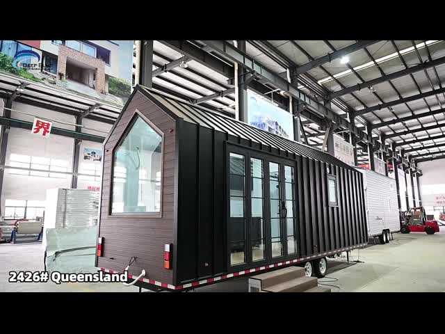 Modern PrefabTiny House On Wheels With Light Steel Structure Integrated Wall Panels