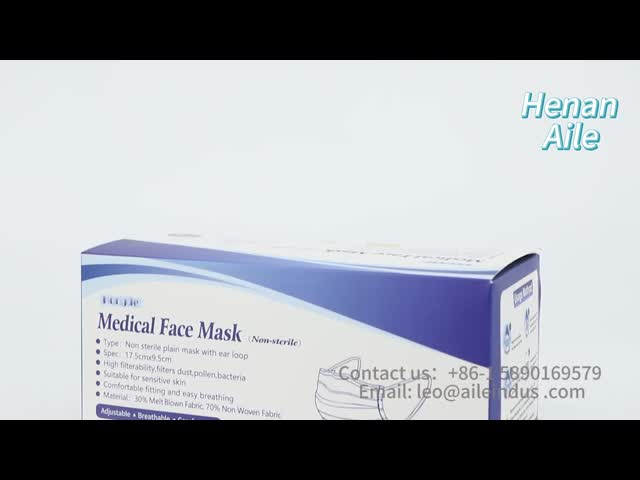 materiais de consumo médicos cirúrgicos dentais descartáveis da máscara cirúrgica de 3ply Facemask