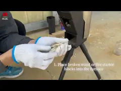 Outdoor Stainless Steel Pellet Burning Stove With High Temperature Resistant Glass