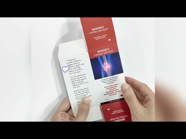 Cartão de embalagem de papel cosmético com desenho colorido