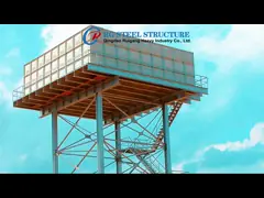 Robust Galvanized Steel Elevated Water Tank Customized Size