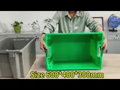 600x400x300mm Plastic Storage Crates Rectangular Solid Nestable Crate Moving TurnoverTotes