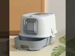 Anti Splashing Plastic Cat Litter House White Top Entry Litter Box With Drawer