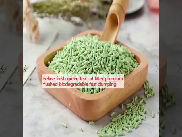 Feline Fresh Green Tea Cat Litter Premium Flushed Biodegradable Fast Clumping