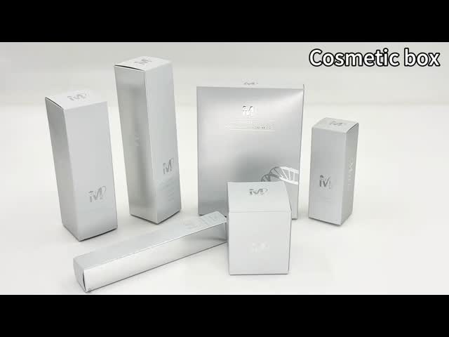 高級カスタマイズされた銀色化粧品包装箱 皮膚ケア箱 包装箱 銀色スタンプロゴ