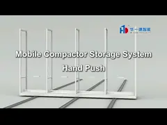 Sistema de armazenamento compactador móvel de mão empurrão eletrônica prateleiras móveis arquivamento armário rack denso