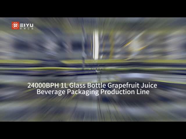 小型飲料 ガラスボトル ジュース 梱包機ライン ダブルブドウ 24000BPH ビデオ
