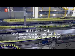 小型飲料 ガラスボトル ジュース 梱包機ライン ダブルブドウ 24000BPH video