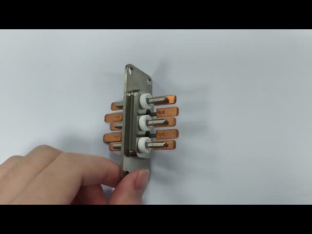 10 PINS Core Copper-Plated-Tin Hermetic Seal Terminal with Double Soldering Pads Made by Glass-Ceramic-Metal Sintering