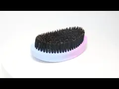 Custom Logo 360 Wave Brush PU Gradient Glossy Soft Medium Bristle Wood Curved