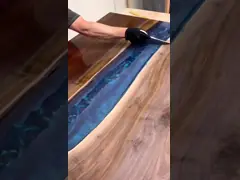 Glossy Finish Table Top Epoxy Resin Durability Against Scratches Stains And Heat