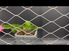 316 নমনীয় Ferruled স্টেইনলেস স্টীল তারের দড়ি Mesh জন্য চিড়িয়াখানা খাঁচা Mesh