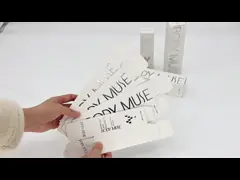 Wholesale Simple Customized Cosmetics Packaging Boxes Essential Oil Packaging Box Skincare Card Box With Silver Stamping Logo