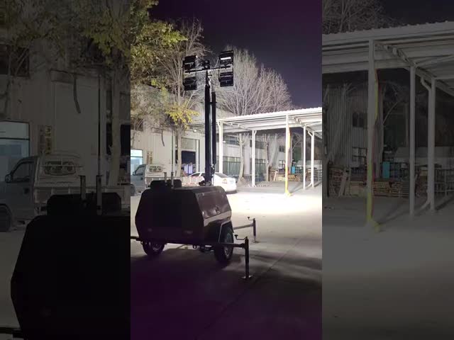 携帯ライトタワー ディーゼル発電所 4*400W LEDランプ 建設用