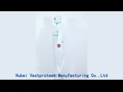 Heat Sealed Tape Seam CE Type4/5/6 Nonwoven Protective Coveralls Customized Request