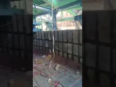 Construction site of car railing brick