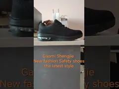 Shock Absorption Fly Knit Work Shoes with Kevlar Midsole and EVA Insole Safety Footwear