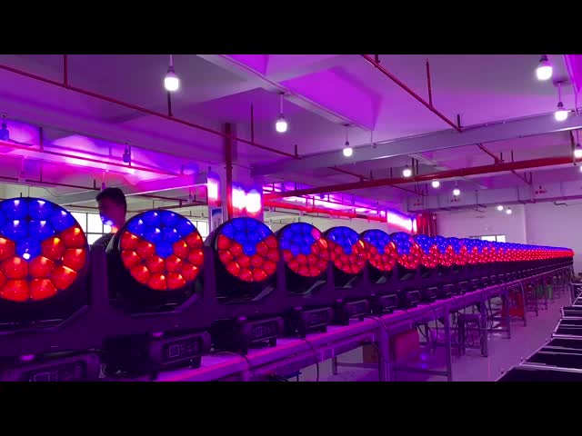 19X40W ウォッシュビームズーム K15 RGBW LED ステージ移動ヘッドライト 540° PAN / 270° TILT コンサート照明