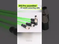 M12 Connectors Ethernet/IP Angled Male PVC Drag Chain Shielded M12 8 Pin X Code Connector