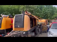 Pompes à ligne de béton montées sur remorque Truemax Machines à béton SANY SYM514THB video