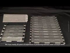 स्टेनलेस स्टील चेन मेष कन्वेयर बेल्ट आयरन प्लेट धातु मेष बेल्ट