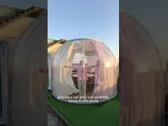 New Design Polycarbonate Dome Tent Modular Prefab PC Double Bubble Dome House For Resort