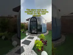 Full House Outdoor Sound Proof Prefab Dome House Room Polycarbonate Double Dome House