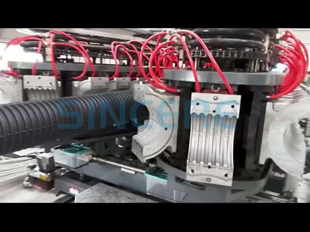 HDPE 二重壁波紋パイプ エクストルーションライン 農業用排水管の製造