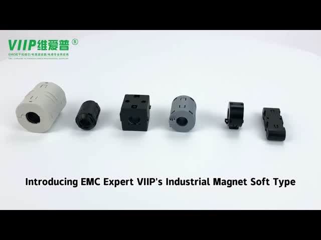 Tampa plástica do filtro de ruído 9mm do núcleo de Emi Rfi Clip On Ferrite