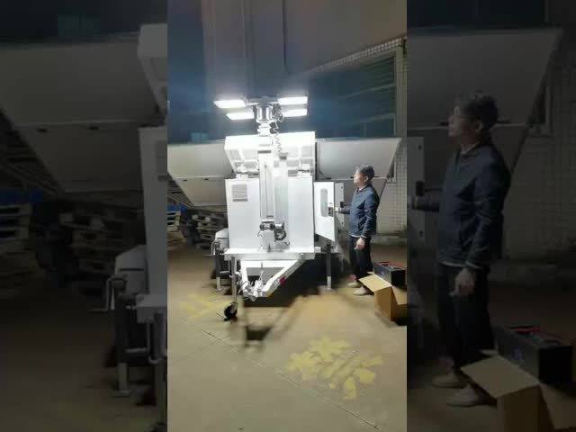 携帯と省エネ 太陽光発電のLEDトレーラー 屋外作業照明のための太陽光照明塔