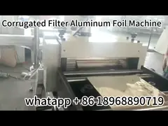 Corrugated Filter Aluminum Foil Machine 350mm Width 1000mm Coil Diameter video