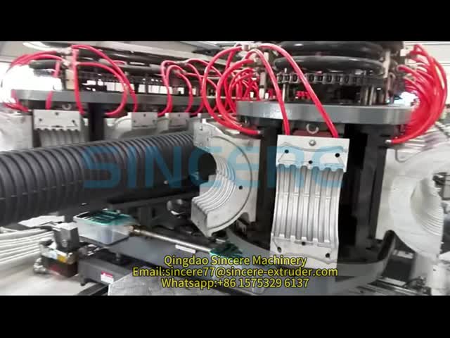 22Rpm 双壁波紋パイプエクストルーションライン 螺旋チューブ製造機械
